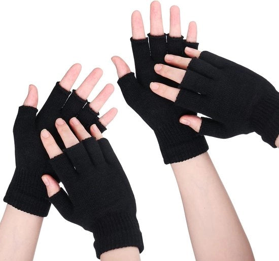 Guanti per la pulizia con touchscreen, guanti caldi per uomo e donna - Set da 2, Nero, Unico Modello
