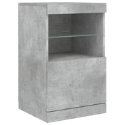 Buffet credenza cassettiera mobiletto mobile contenitore organizer per cucina soggiorno salotto con luci LED 41 x 37 x 67 cm grigio 02_0029999