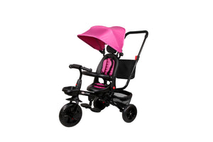 Passeggino Triciclo Pieghevole My Way Seduta Girevole Cappottina e Vano Oggetti Rosa