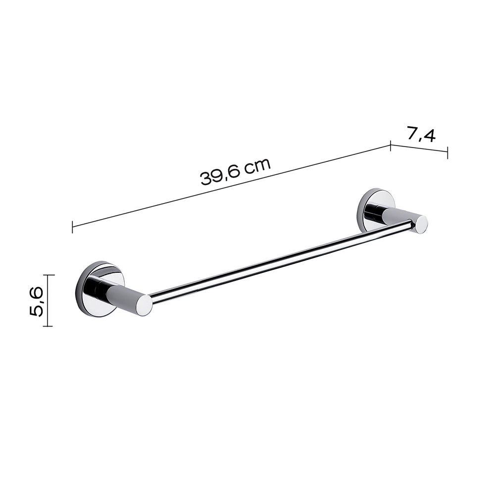 Portasalviette a muro 35 cm Gedy in acciaio cromato | Felce