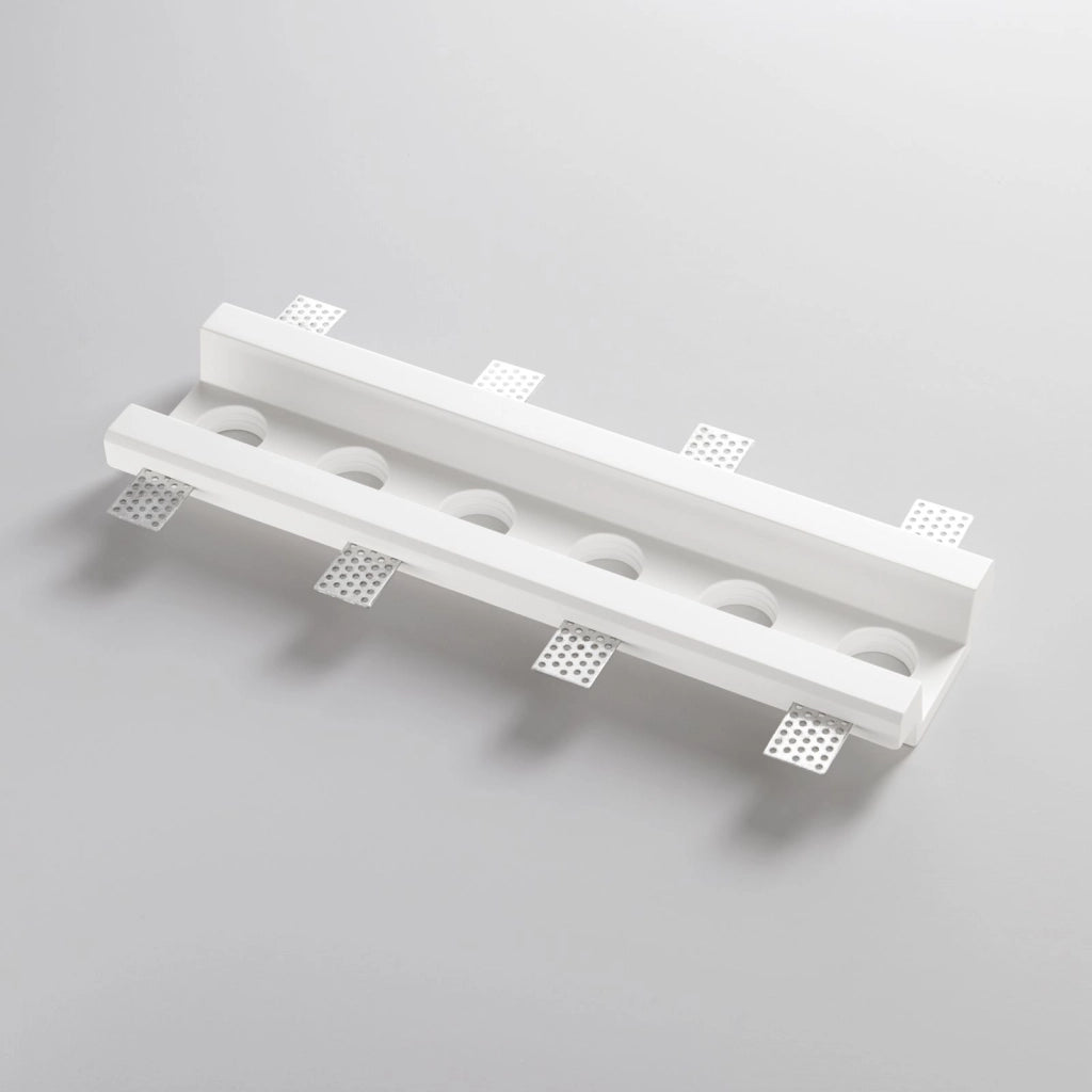 SISTEMA COMPONIBILE DA INCASSO SKILIFT BIANCO 6 LUCI ATTACCO GU10 MINI 40X11X4,5CM
