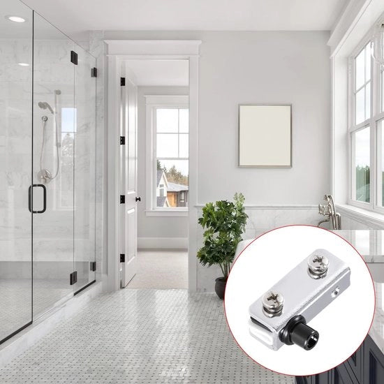 Serrature per Porte in Vetro - 2 pezzi - Adattabili per Spessore 3-5 mm - Progettate per Durata - Installazione Facile - Chiavi per Porte in Vetro