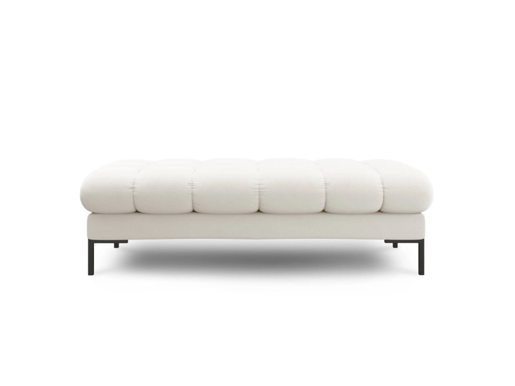Cosmopolitan Design - Panca "Bali" 2 posti in tessuto strutturato beige chiaro 