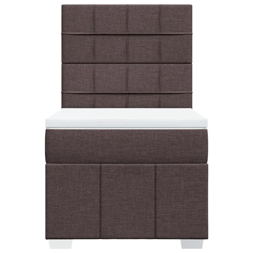 Giroletto a Molle con Materasso Marrone Scuro 100x200cm Tessuto 3293882