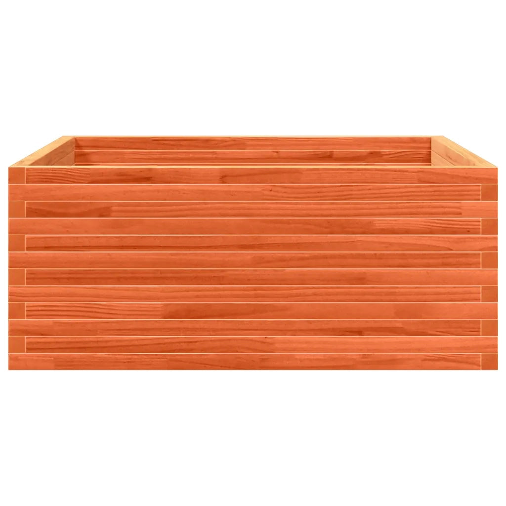Fioriera Giardino Marrone Cera 110x110x46cm Legno Massello Pino 3282436