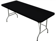 Tappeto da Cucina e Sala da Pranzo Acqua-Resistente | Tovagliolo da Cucina in Vinile Nero con Bordo Elastico | Resistente all'Olio e Facile da Pulire | Formato Quadrato con Retro in Flanella | Protezione per Tavolo in PVC