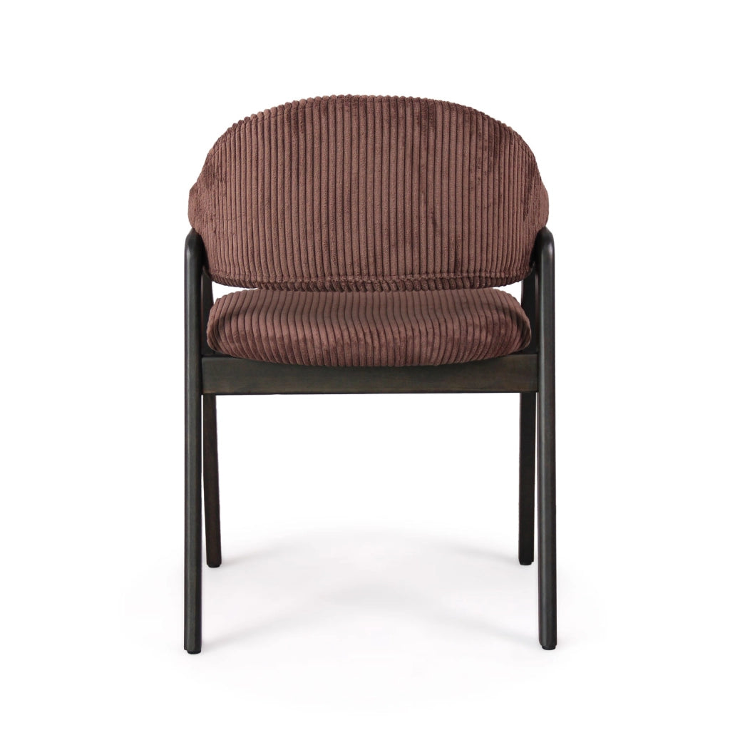 Canberra Corduroy - Coppia di 2 poltroncine in legno massello di Parawood e velluto a coste