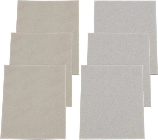 Set di cuscinetti morbidi da 6 pezzi per lisciatura e levigatura superficiale - Spugna abrasiva P320-P500 - Utilizzo umido e secco - 140mm x 115mm x 5mm