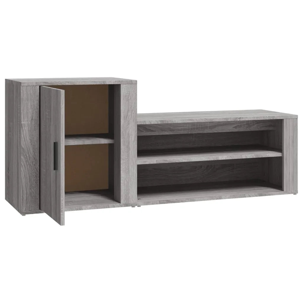 Scarpiera-Scaffale per scarpe Grigio Sonoma 130x35x54 cm in Legno Multistrato