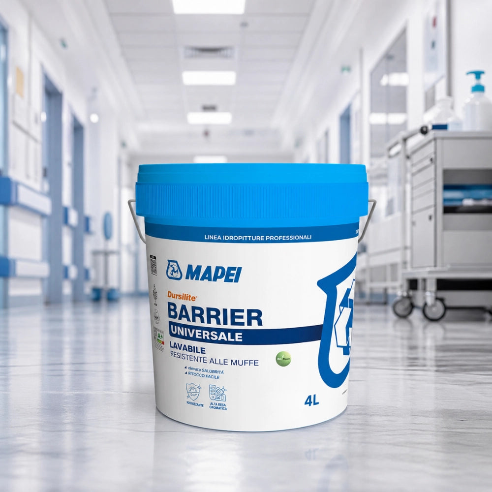 Mapei dursilite barrier pittura murale lavabile antimuffa 4 l