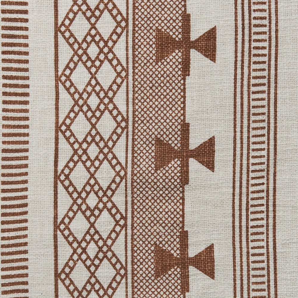 Coperta beige marrone cotone 130 x 180 cm copriletto kilim africano motivo frange accento pezzo