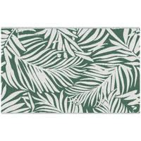 Tappeto da Esterno Reversibile 152x243 cm con Fantasia Geometrica Verde e Bianco