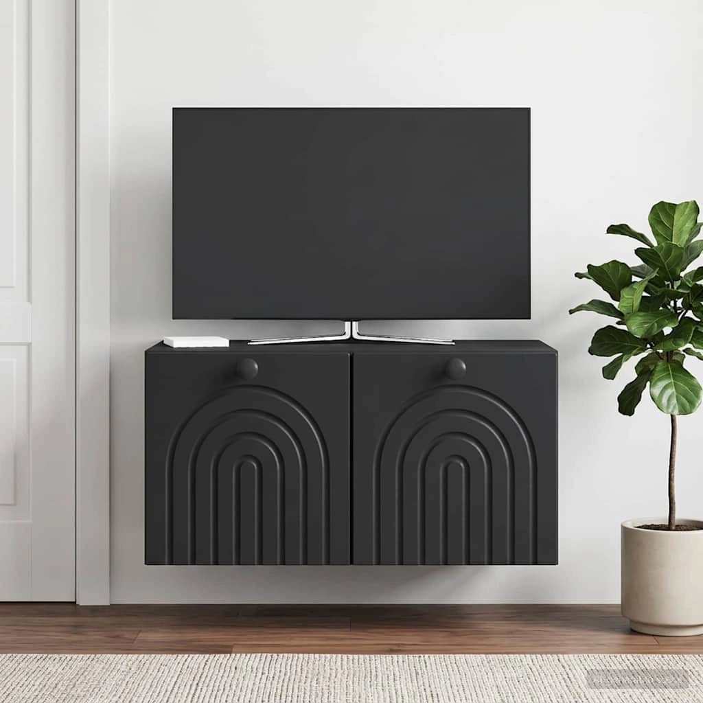 Mobile Porta TV da Muro Nero 59,5 x 41 x 30 cm 898166