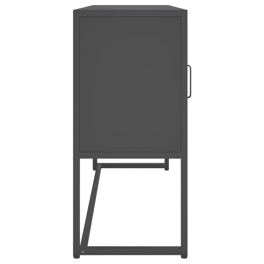 Credenza | Madia | Buffet da pranzo | Armadio da pranzo Antracite 105x35x75 cm in Acciaio