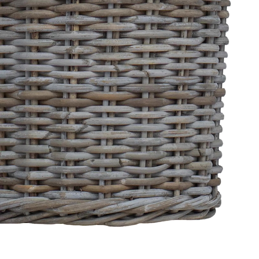 Cesto per Piante con archiviazione 2 pcs Grigio Rattan Kubu