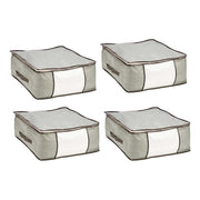 Scatole Kit 4pz Contenitori Indumenti Piumoni Vestiti Organizer Armadio 45X45X20