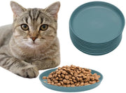 Ciotola per Gatto - Piattaforma per Cibo per Gatti - Ciotola Rotonda per Cibo per Gatti - Blu Scuro - Materiale PP di Alta Qualità - Sicuro e Ecologico