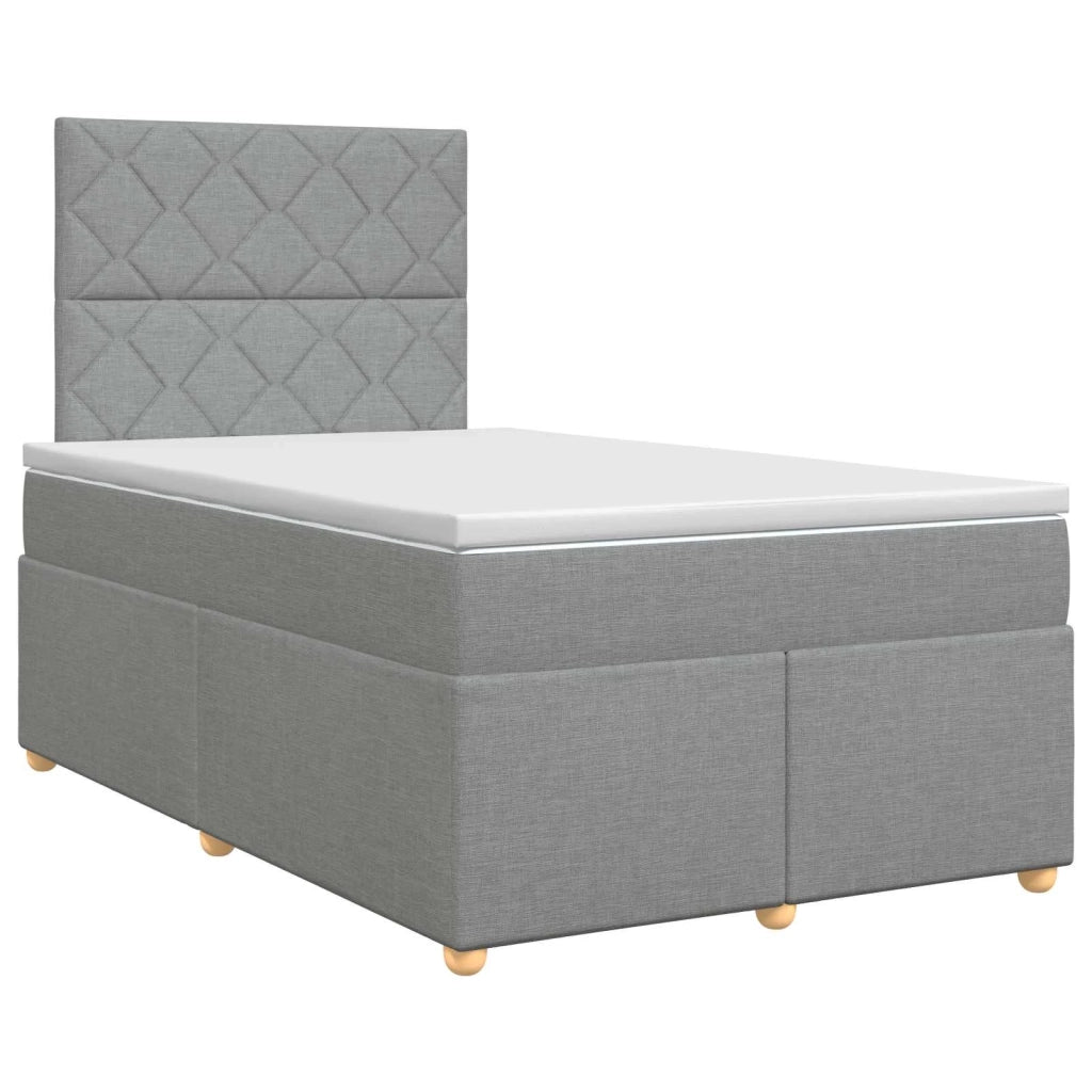 Letto box spring con materasso Grigio Chiaro 120 x 190 cm 3453844