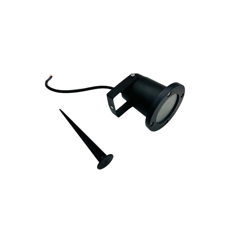 FARETTO PICCHETTO ORIENTABILE DA GIARDINO LAMPADINE GU10 IP65 IMPERMEABILE NERO