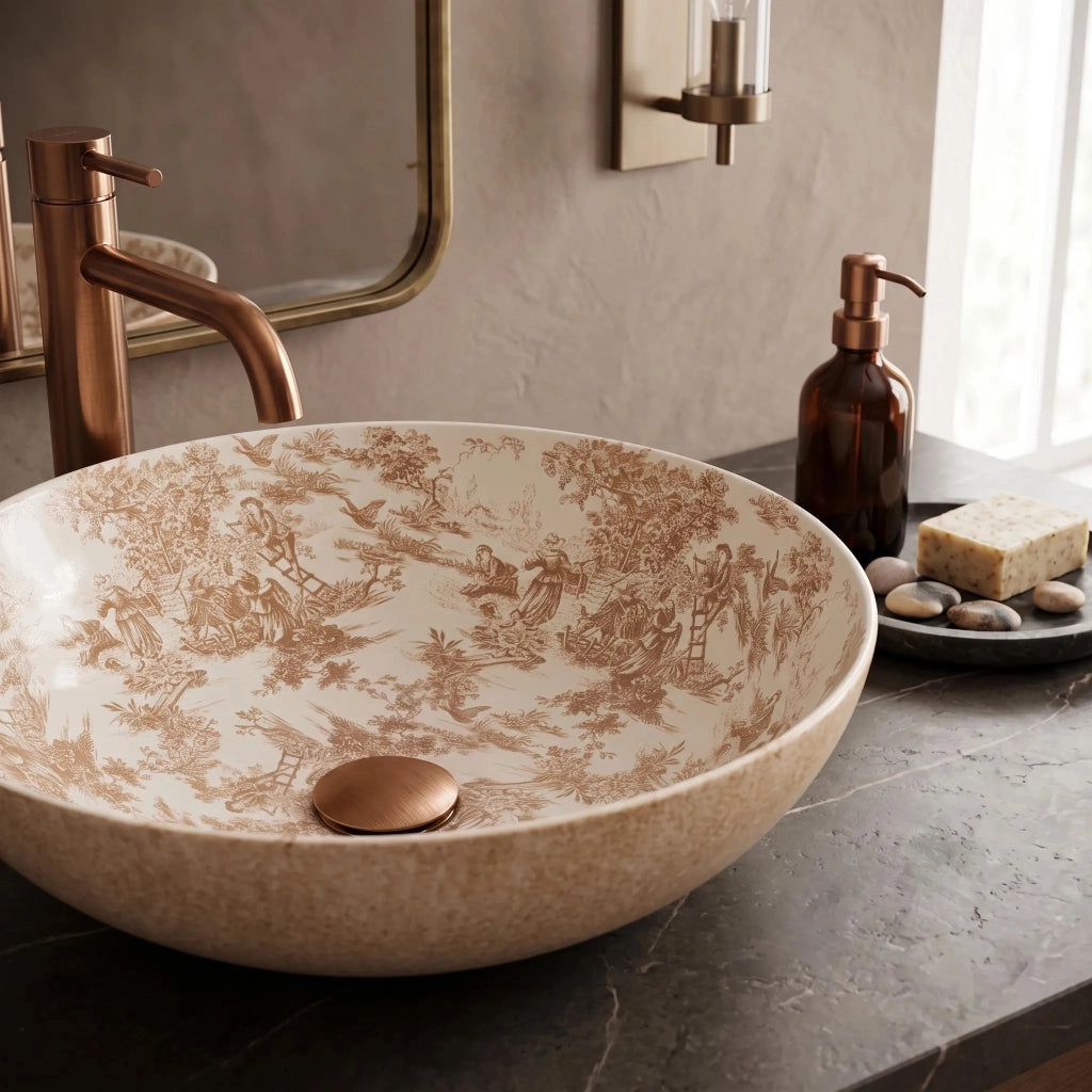 Lavabo Da Appoggio Rea Juliana Brown