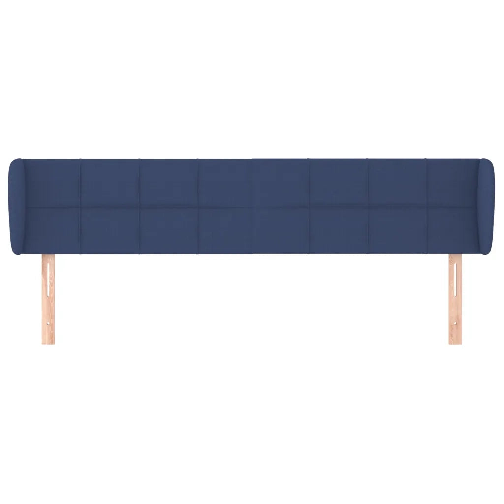 Testiera | Testata ad Orecchio Blu 183x23x78/88 cm in Tessuto