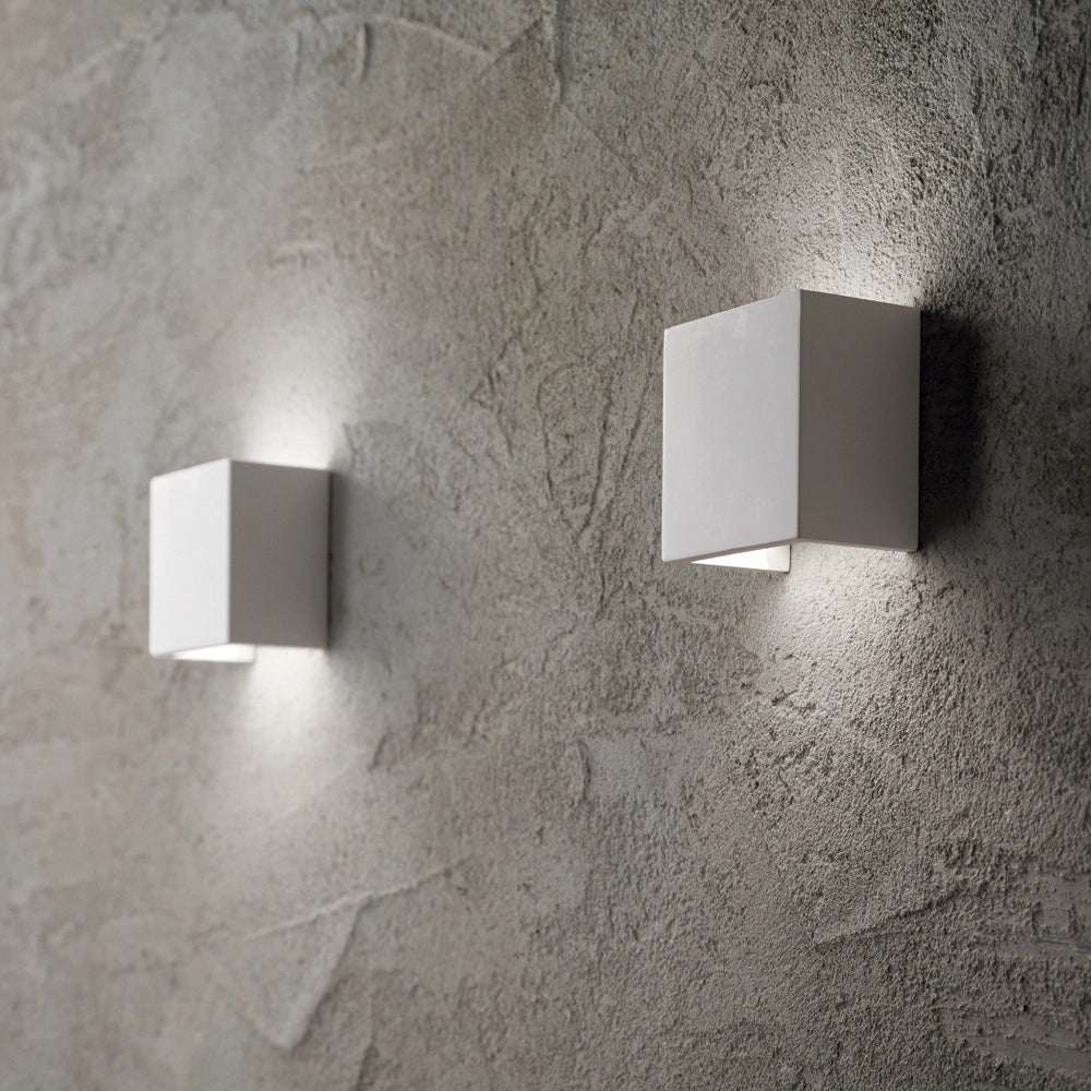 Applique Moderna Flash Gesso Bianco 1 Luce G9 3W 3000K Luce Calda Small