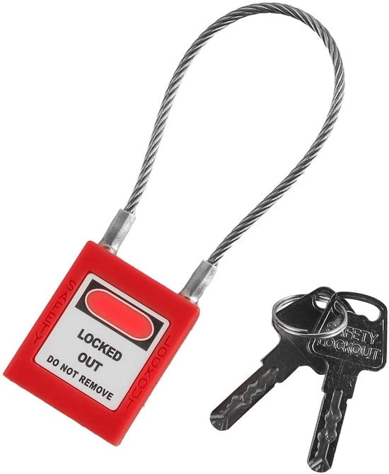 Fermooggetto Antislip in Acciaio Inossidabile - Cavo 3,2 mm - Lunghezza 175 mm - Etichetta Descrivibile - Fermo Oggetto di Sicurezza