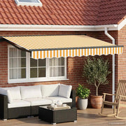Tenda retrattile manuale Giallo e Bianco 2,5 x 2 m 3420365