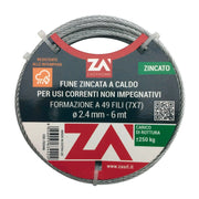 FUNE ACCIAIO ZINCATO 42F D 1,5 MM  25 M