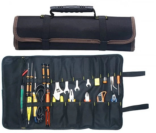 Tas da lavoro 22 contenitori - Portatile - Resistente 600D Oxford - Impermeabile - Progettato con multi tasche - Ideale per artigiani - Tasca per attrezzi