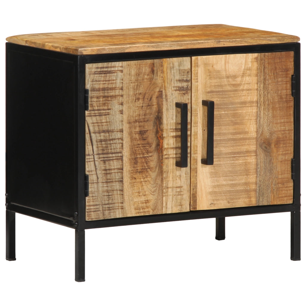Comodino 50x30x45 cm Legno Massello di Mango Grezzo