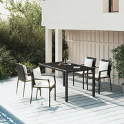 Set da Pranzo da Giardino 5 pz Nero con Cuscini in Polyrattancod mxl 76460