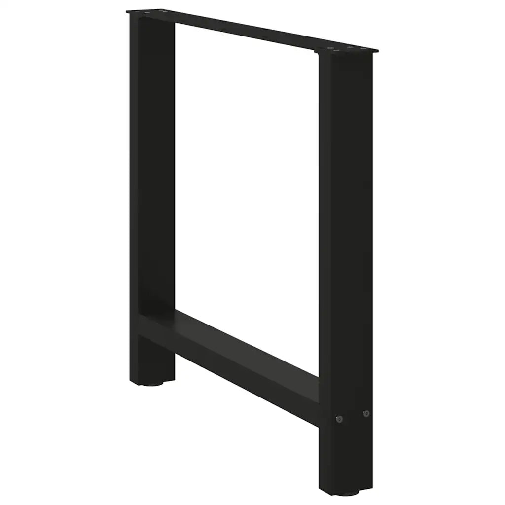 Gambe per tavolo da pranzo nere 2 pz 80x(72-73) cm in acciaio 4013312