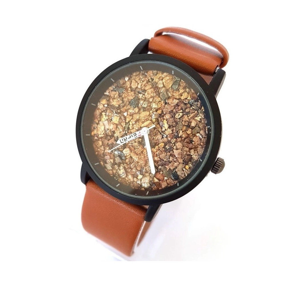 Trade Shop - Orologio Polso Uomo Donna Feifan 1701 Analogico Quarzo Casual Marrone -