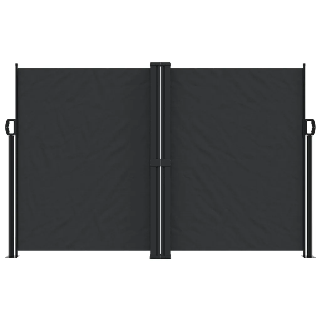 Tenda da Sole Laterale Retrattile Nera 160x600 cm 4004624