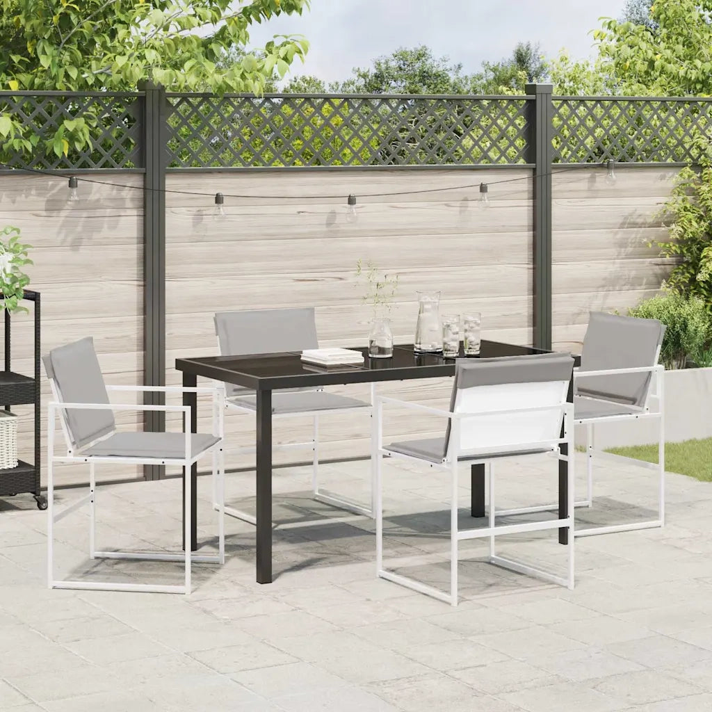 Set da Pranzo per Giardino 5 pcs Bianco 3379336