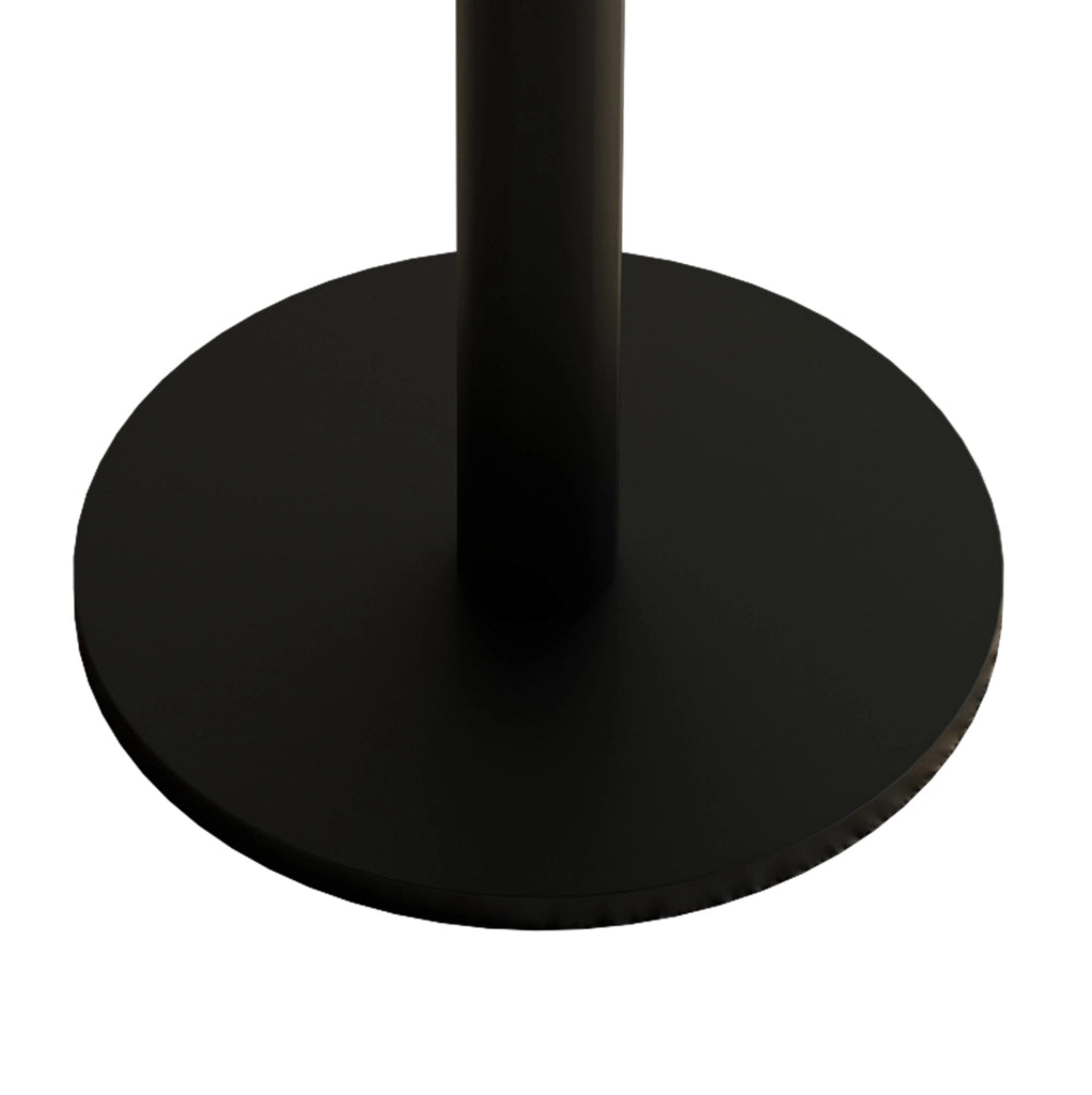 TAVOLO da pranzo rotondo Ø 80 cm MDF effetto legno e metallo nero