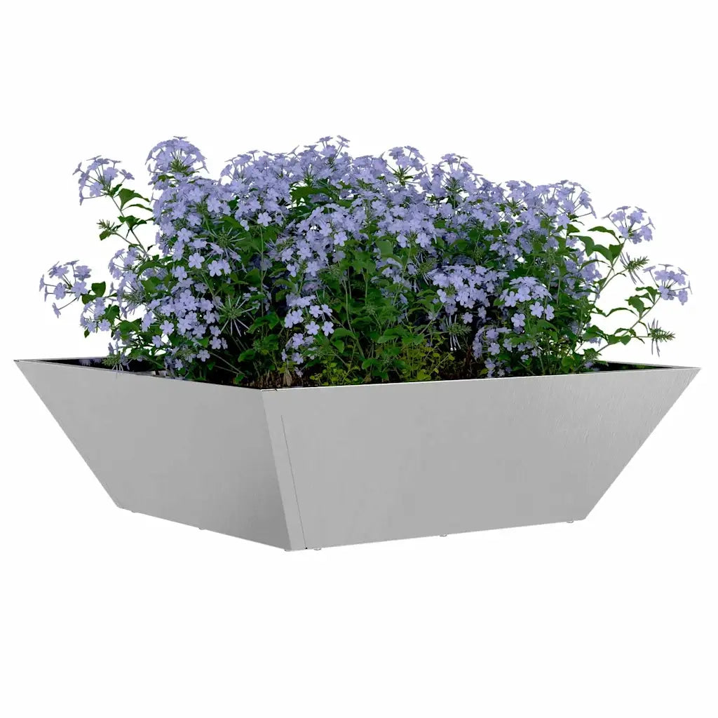 Vaso da giardino Argento 50 x 50 x 15 cm Acciaio inossidabile 873832