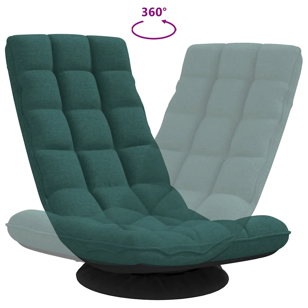 vidaXL Sedia da Terra Girevole Verde Scuro 70x51x79 cm in Tessuto