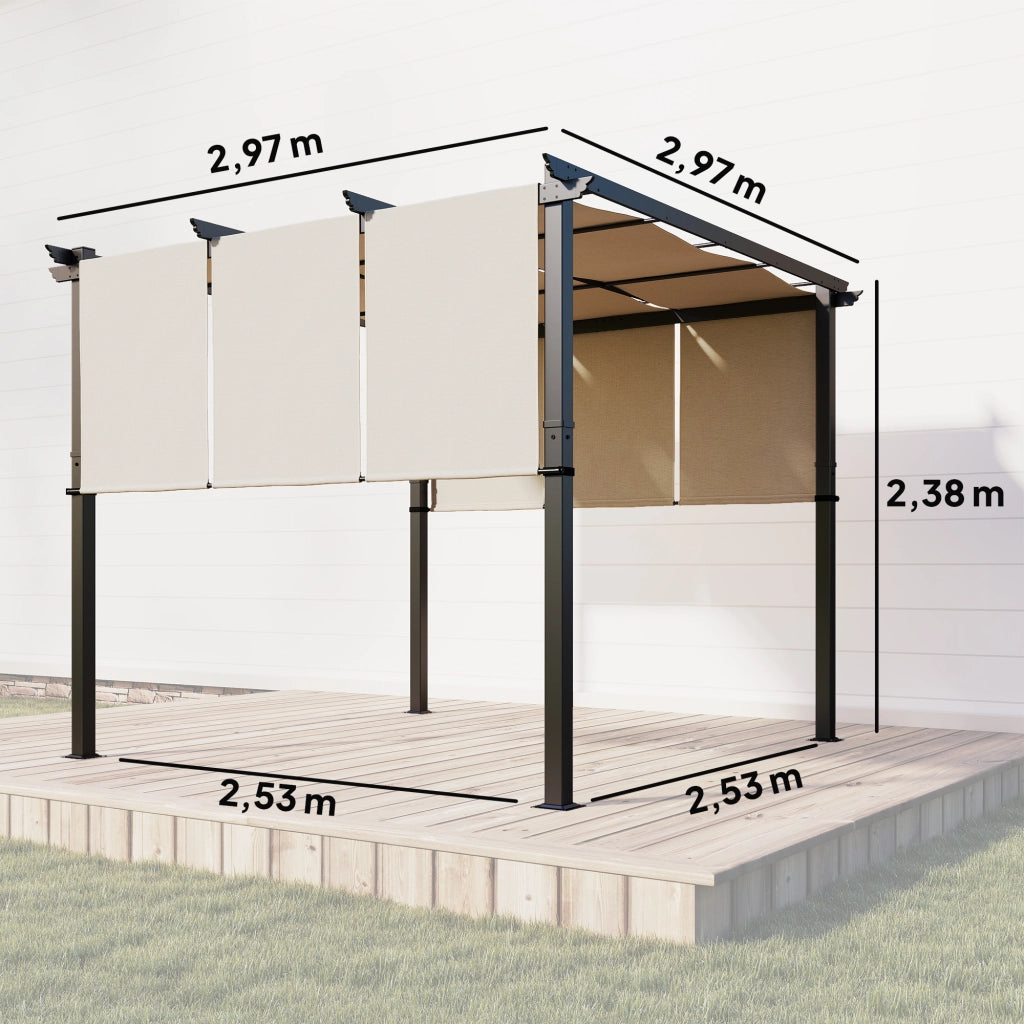 Gazebo 3x3 m ¨C zephmum ¨C Beige