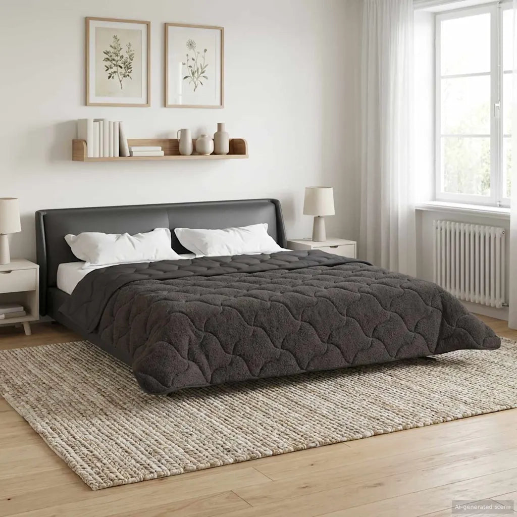 Duvet Invernale Trapuntato Antracite 240 x 260 cm