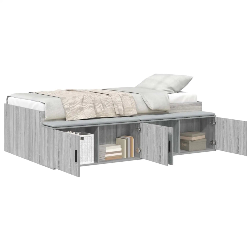 Struttura del letto Grigio Sonoma 80 x 200 cm Legno multistrato 3335202