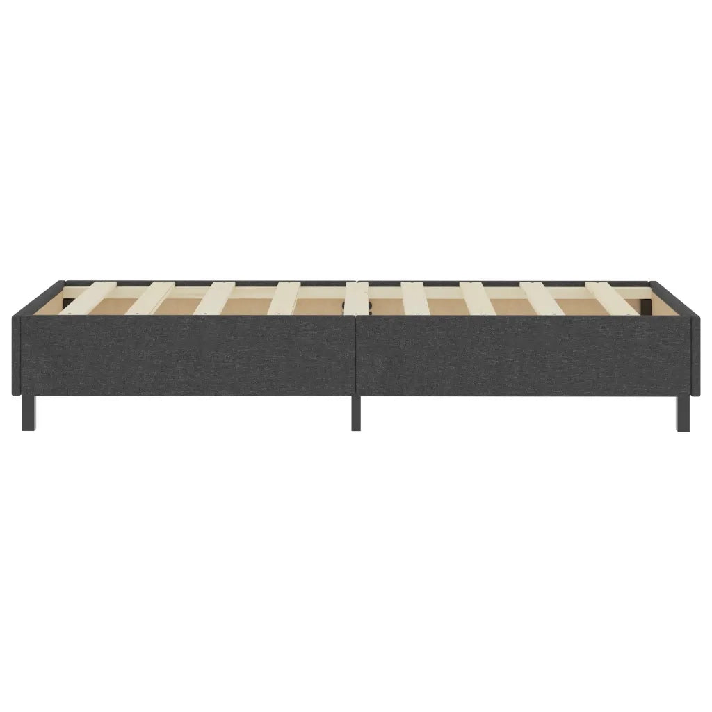 Letto a Molle Grigio Scuro in Tessuto 100x200 cm