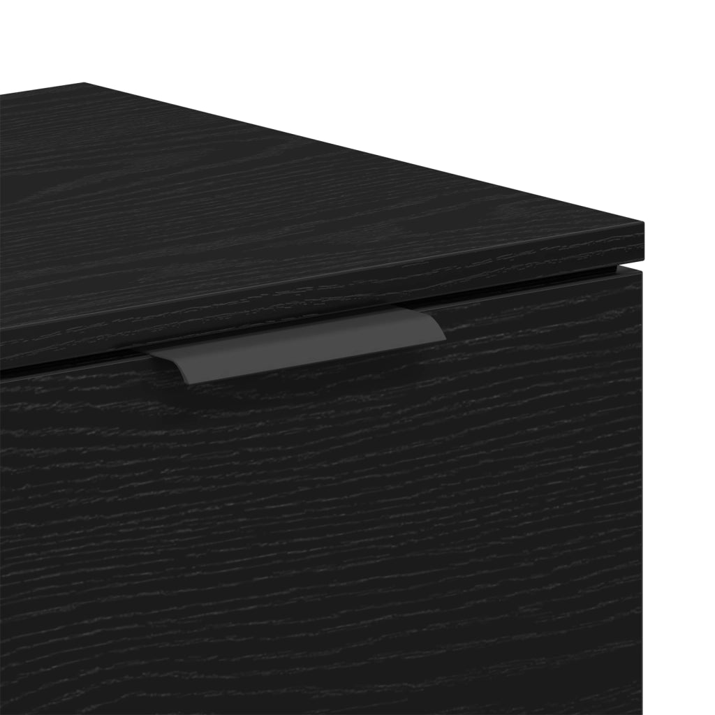 Mobile TV  Nero Rovere 102x35x36,5 cm Legno ingegnerizzato