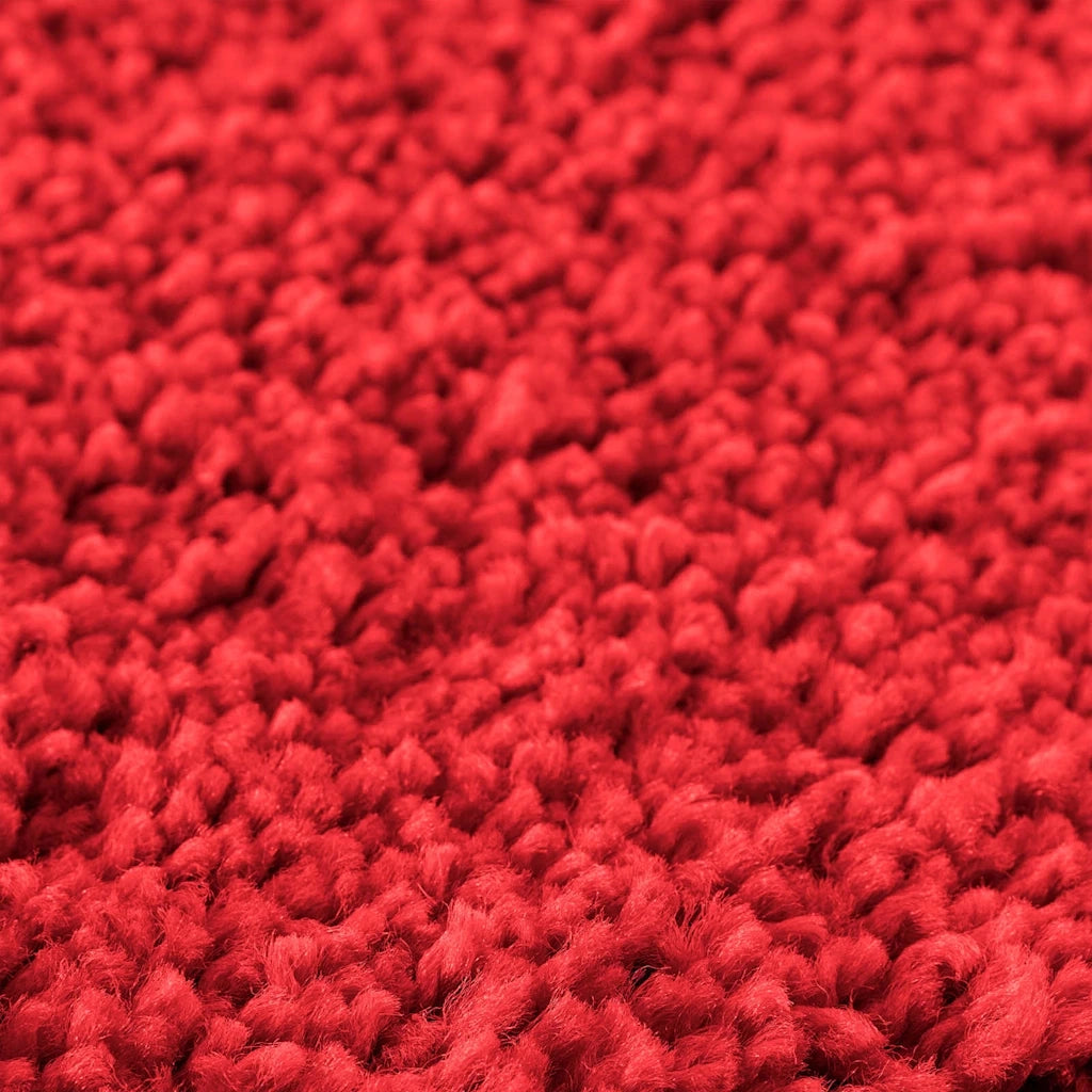 Tappeto Antiscivolo per Bagno con Taglio per Toilette Rosso 4019818
