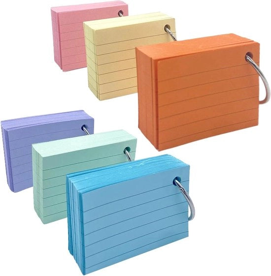 Indexcard plus - Carte da indice, gelinieata, per vocabolario e note, 600 pezzi, A8