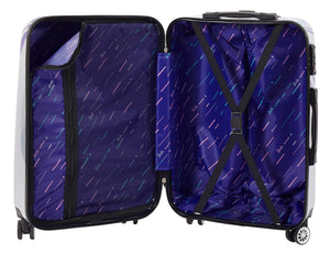 Trolley Valigia Bagaglio a Mano Rigido in ABS 4 Ruote TSA Barbie Adult Nero