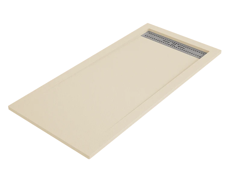 Piatto doccia BIDAI 70x170 cm Crema griglia in acciaio