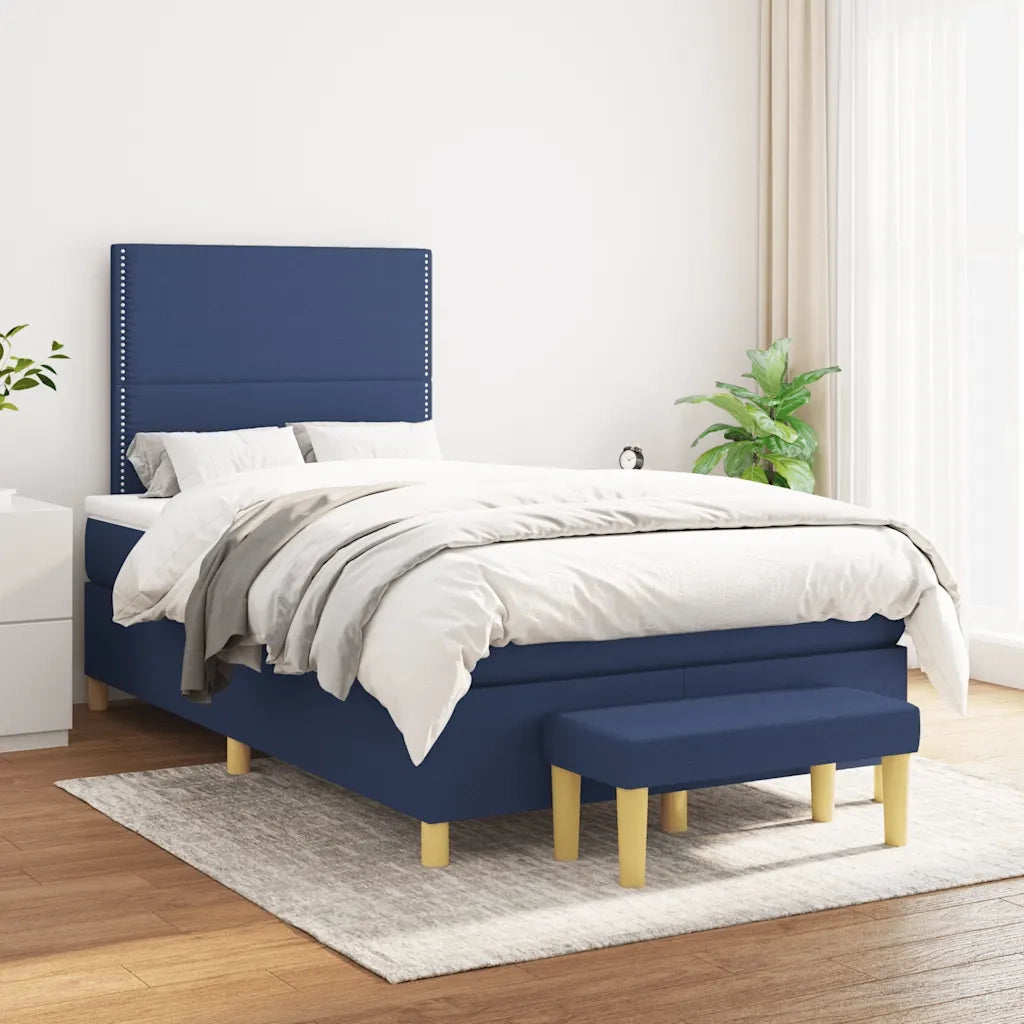 Giroletto a Molle con Materasso Blu 120x190 cm in Tessuto 3270403