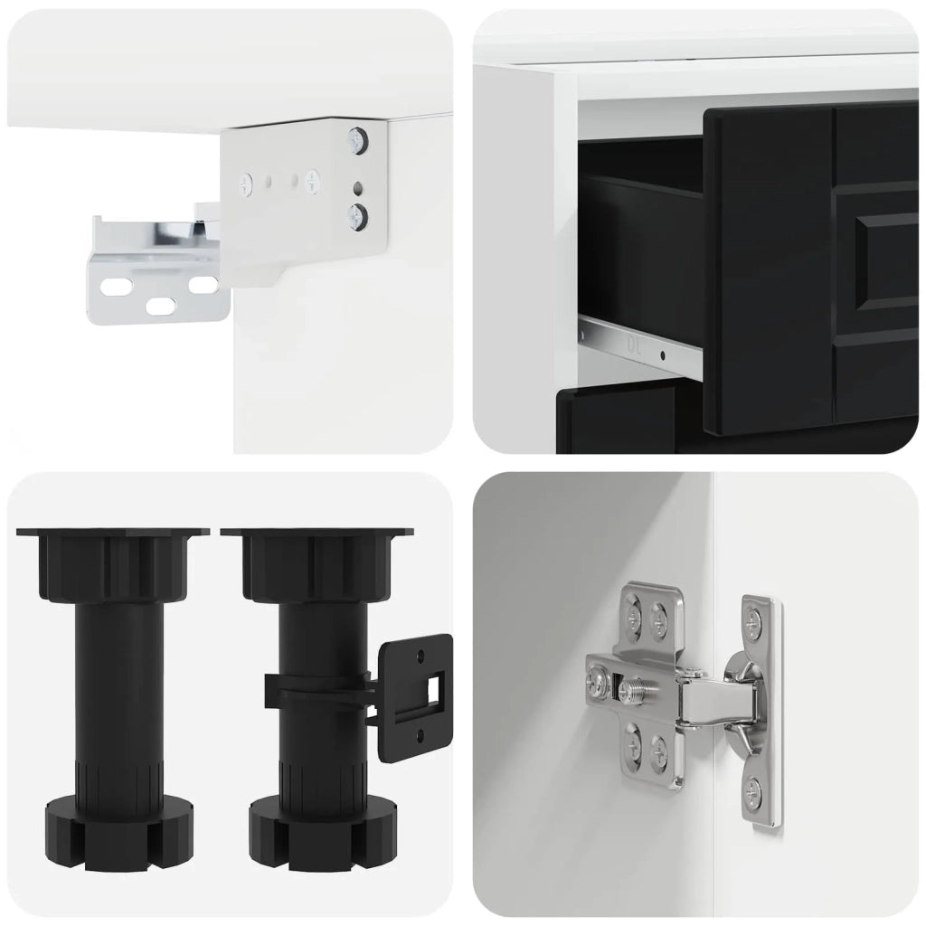 Unità Cucina PORTO 4 pcs Nero Legno ingegnerizzato 3438336